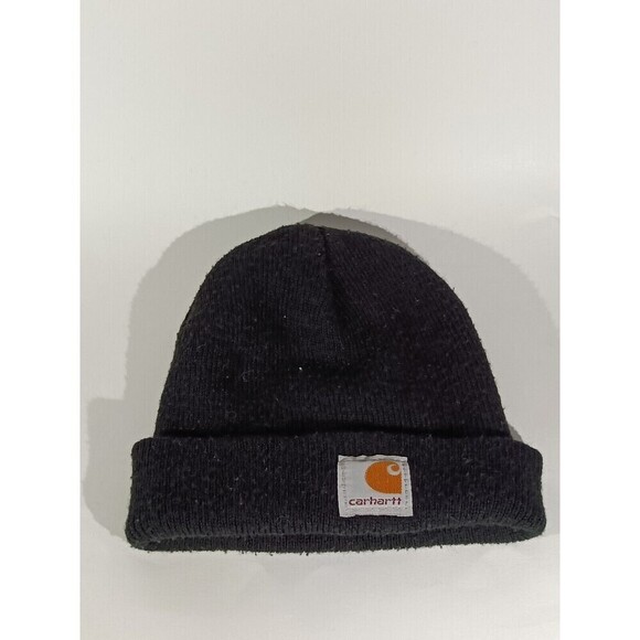 Carhartt Beanie Black Knit Cuffed OSFA - Picture 1 of 4